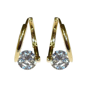 Argola Dourada Ponto de Luz / A Joia da Mulher Moderna e Elegante!